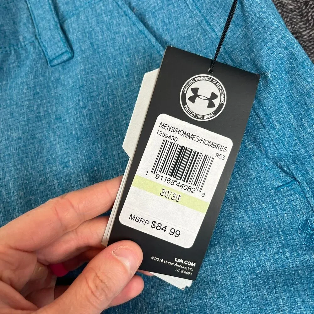 Under Armour Golf Loose Straight Men's Pants Blue 30X36 (30X34.5) NWT Stretch - Picture 3 of 11